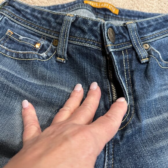 Levi's Jeans Lady Style Slender Boot Cut Western Vintage Boho Sz 29 #TA526 - Picture 9 of 16